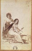 Francisco Goya Maid combing a  Young Woman-s Hair oil painting reproduction